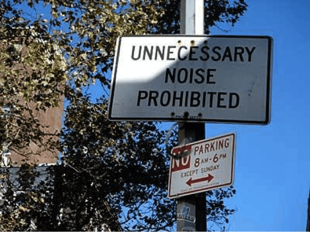 noise prohibited sign