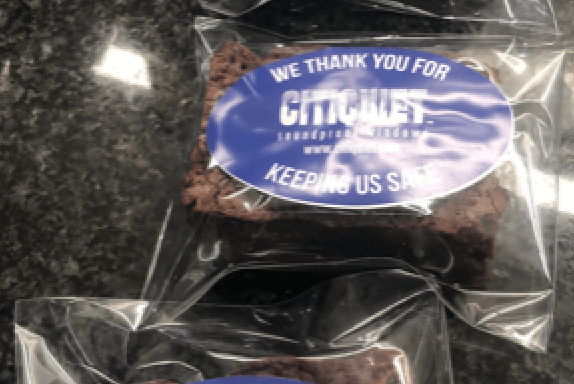 homemade thank you brownie from citiquiet