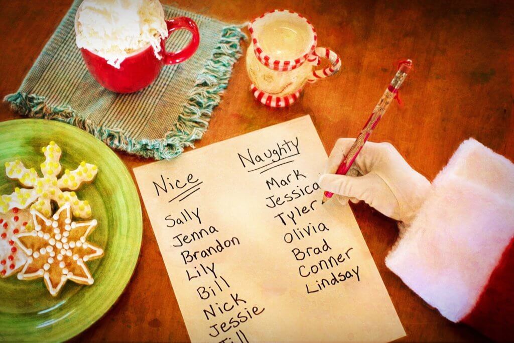 Santa's naughty or nice list